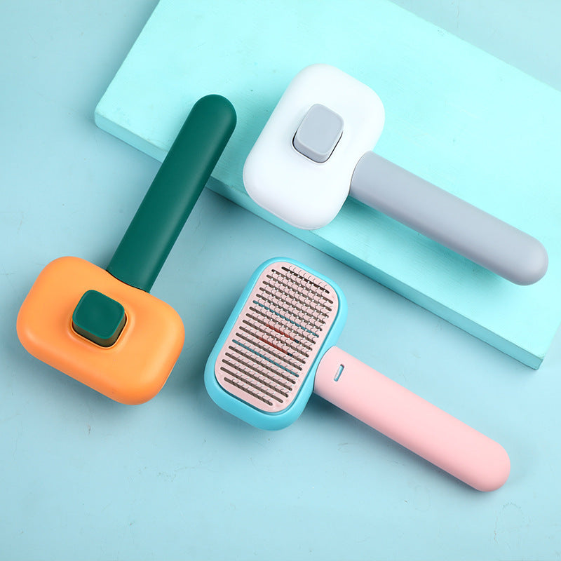Colorful stainless steel pet comb