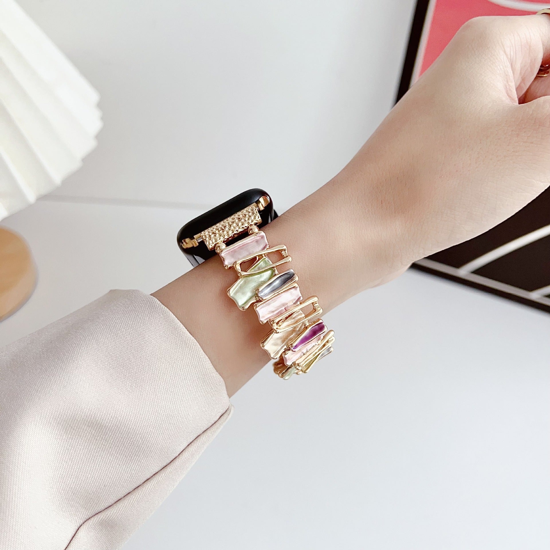 Dopamine Oil Painting Metal Stretch Strap