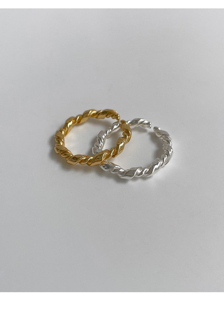 Twist Cord For Braiding Ring Women's Minimalist Design Japanese And Korean All-match Niche