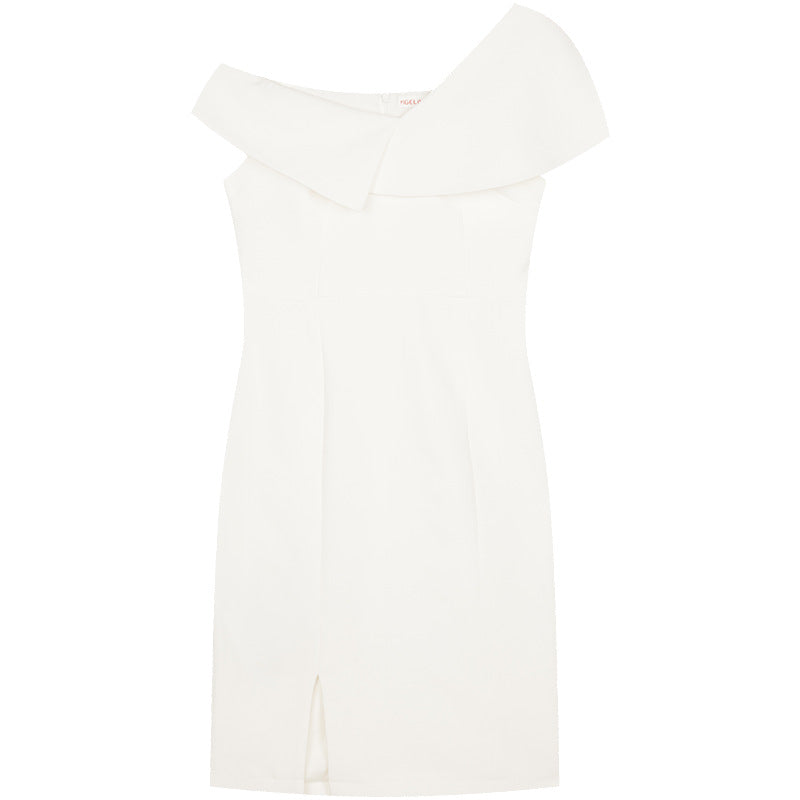 Summer minimalist slimming off off shoulder dress